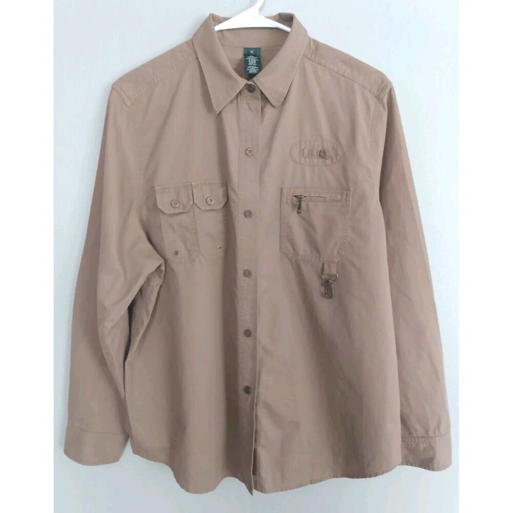 Ralph Lauren Dry Goods Sportsman Fly Fishing Long Sleeve Utility Shirt Size XL